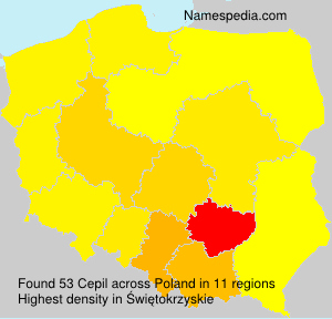 Surname Cepil in Poland Surname Cepil in Poland