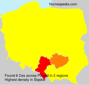 Surname Ces in Poland Surname Ces in Poland