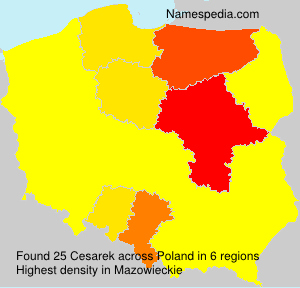 Surname Cesarek in Poland Surname Cesarek in Poland