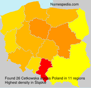Surname Cetkowska in Poland Surname Cetkowska in Poland