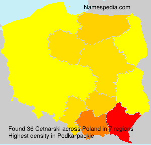 Surname Cetnarski in Poland Surname Cetnarski in Poland