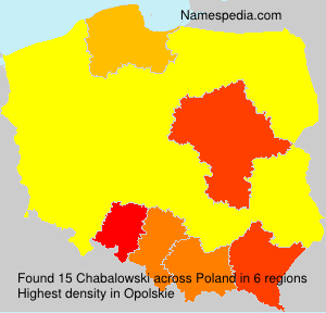 Surname Chabalowski in Poland Surname Chabalowski in Poland
