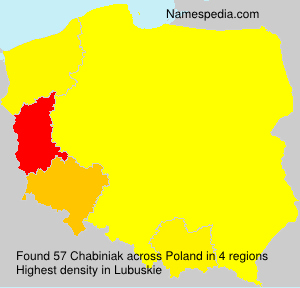 Surname Chabiniak in Poland Surname Chabiniak in Poland