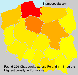 Surname Chabowska in Poland Surname Chabowska in Poland