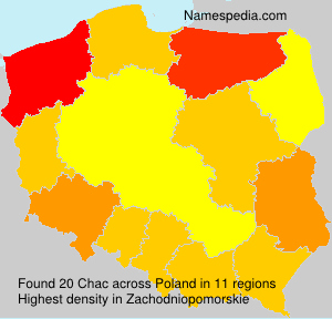 Surname Chac in Poland Surname Chac in Poland