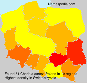 Surname Chadala in Poland Surname Chadala in Poland