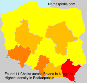 Surname Chajko in Poland Surname Chajko in Poland