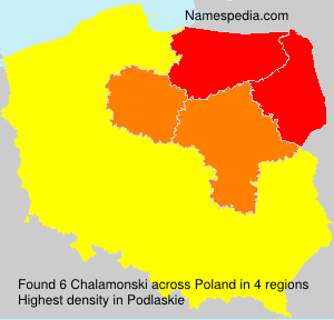 Surname Chalamonski in Poland Surname Chalamonski in Poland