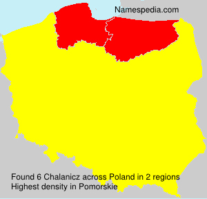 Surname Chalanicz in Poland Surname Chalanicz in Poland