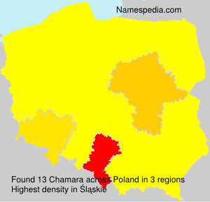 Surname Chamara in Poland Surname Chamara in Poland