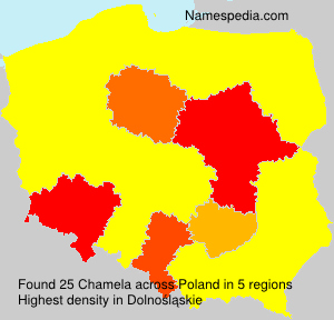 Surname Chamela in Poland Surname Chamela in Poland