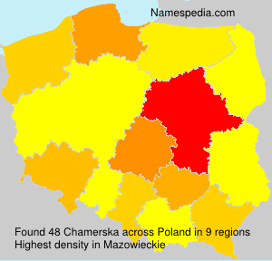 Surname Chamerska in Poland Surname Chamerska in Poland