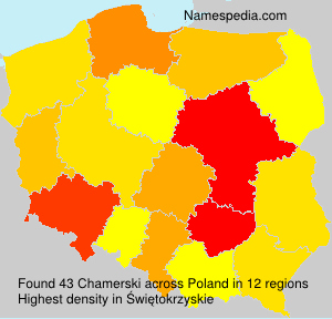 Surname Chamerski in Poland Surname Chamerski in Poland