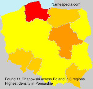 Surname Chanowski in Poland Surname Chanowski in Poland
