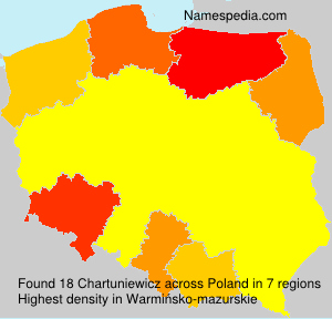 Surname Chartuniewicz in Poland Surname Chartuniewicz in Poland