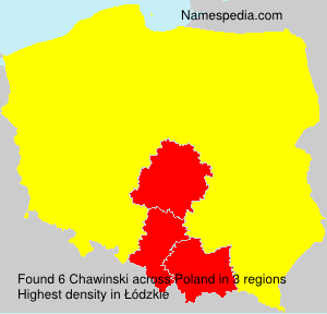Surname Chawinski in Poland Surname Chawinski in Poland