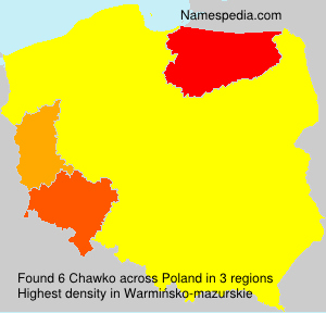 Surname Chawko in Poland Surname Chawko in Poland