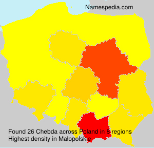 Surname Chebda in Poland Surname Chebda in Poland