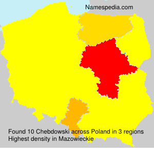Surname Chebdowski in Poland Surname Chebdowski in Poland