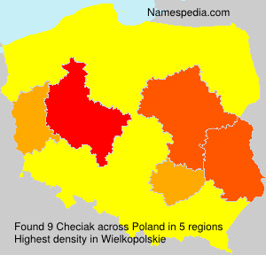 Surname Checiak in Poland Surname Checiak in Poland