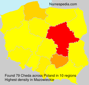 Surname Cheda in Poland Surname Cheda in Poland