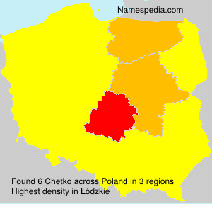 Surname Chetko in Poland Surname Chetko in Poland