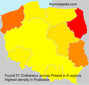 Surname Chilkiewicz in Poland Surname Chilkiewicz in Poland