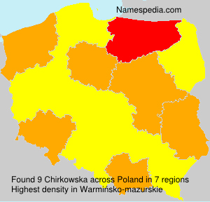 Surname Chirkowska in Poland Surname Chirkowska in Poland