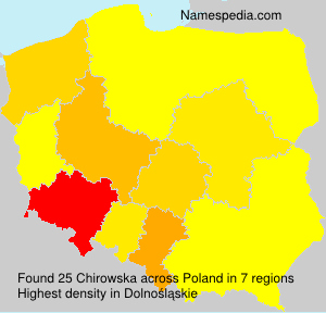 Surname Chirowska in Poland Surname Chirowska in Poland