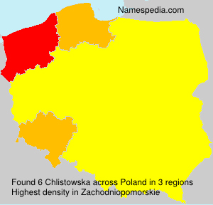 Surname Chlistowska in Poland Surname Chlistowska in Poland