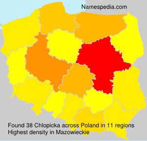 Surname Chlopicka in Poland