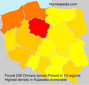 Surname Chmara in Poland Surname Chmara in Poland