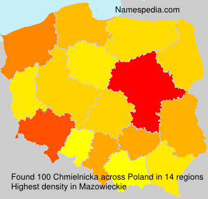 Surname Chmielnicka in Poland Surname Chmielnicka in Poland