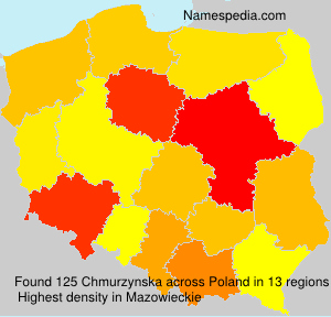 Surname Chmurzynska in Poland Surname Chmurzynska in Poland
