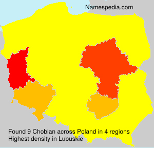 Surname Chobian in Poland Surname Chobian in Poland