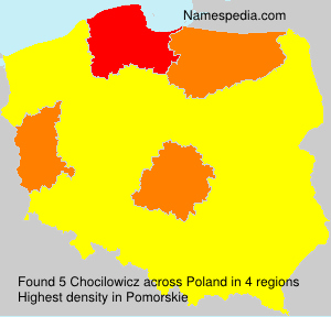 Surname Chocilowicz in Poland Surname Chocilowicz in Poland
