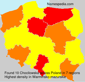 Surname Chocilowska in Poland