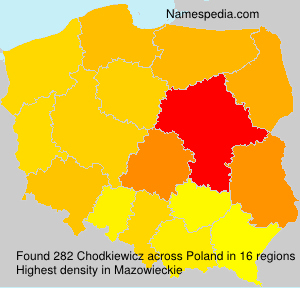 Surname Chodkiewicz in Poland Surname Chodkiewicz in Poland