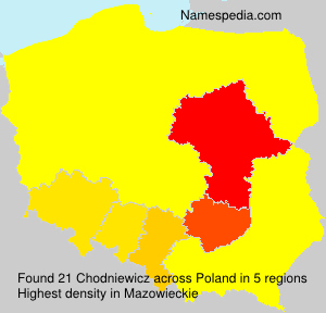 Surname Chodniewicz in Poland