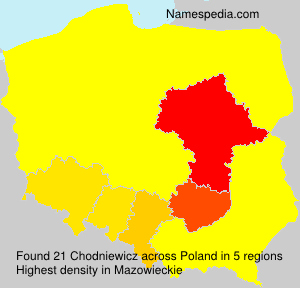 Surname Chodniewicz in Poland Surname Chodniewicz in Poland