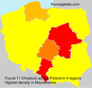 Surname Chodziuk in Poland