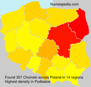 Surname Choinski in Poland Surname Choinski in Poland