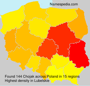 Surname Chojak in Poland Surname Chojak in Poland