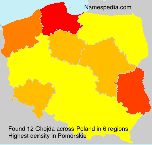 Surname Chojda in Poland Surname Chojda in Poland