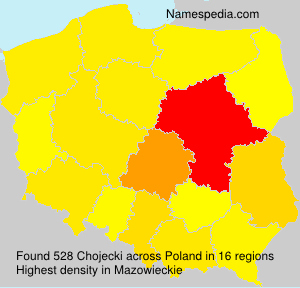 Surname Chojecki in Poland Surname Chojecki in Poland
