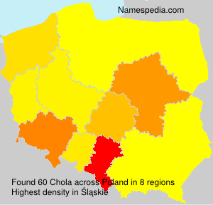 Surname Chola in Poland Surname Chola in Poland
