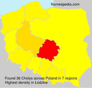 Surname Cholys in Poland Surname Cholys in Poland