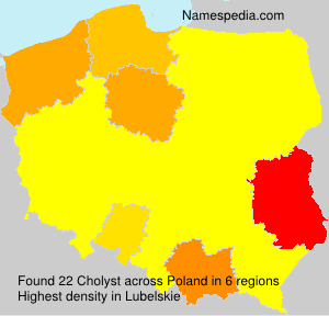 Surname Cholyst in Poland Surname Cholyst in Poland