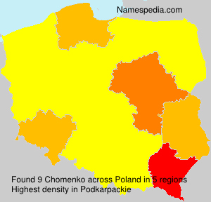 Surname Chomenko in Poland Surname Chomenko in Poland