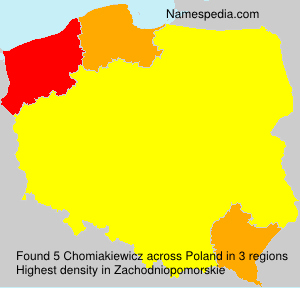 Surname Chomiakiewicz in Poland Surname Chomiakiewicz in Poland